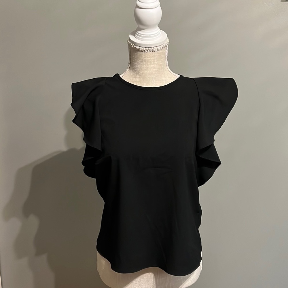 Black, Banana Republic blouse, lightly worn, like new condition!